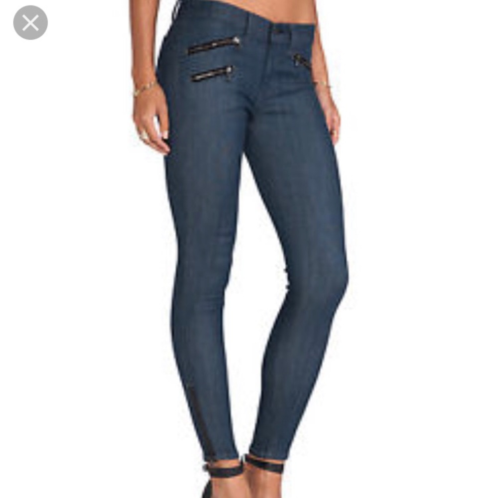 Rag & Bone mid rise Alice legging exposed zippers